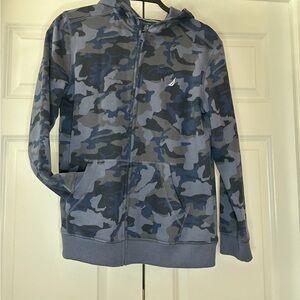 Big Boys L Full Zip Camo Print Fleece Hoodie